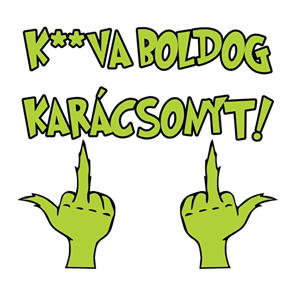 K**va boldog karácsonyt Grincs-Férfi kapucnis pulóver