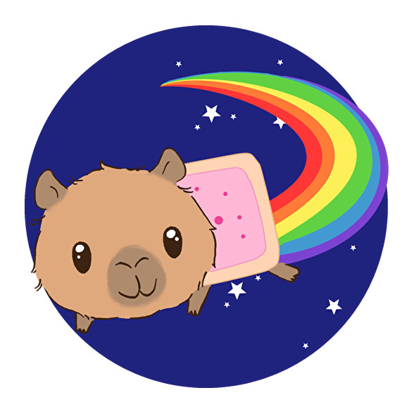 Nyan cat capybara-Férfi kapucnis pulóver