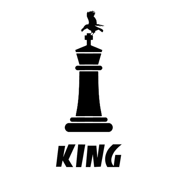 CHESS KING-Férfi kapucnis pulóver