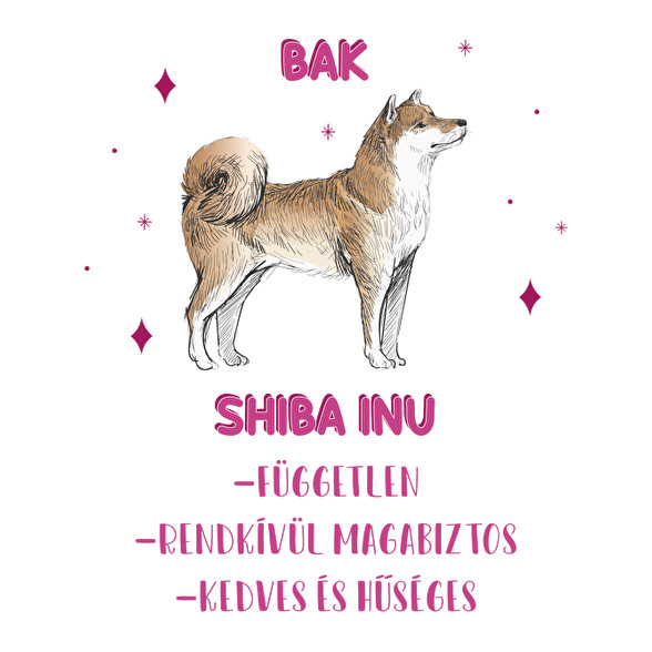 Bak - Shiba inu-Férfi kapucnis pulóver