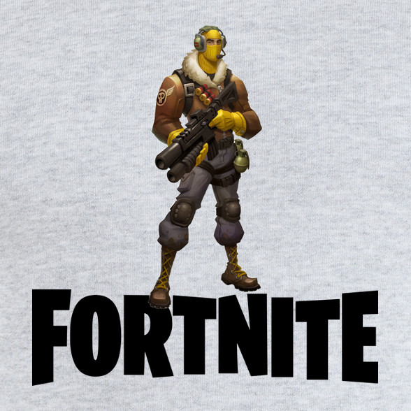 Fortnite #7 /Black/-Férfi kapucnis pulóver