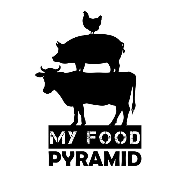 My food pyramid-Férfi kapucnis pulóver