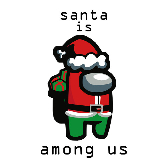 Among us - Santa is-Férfi kapucnis pulóver