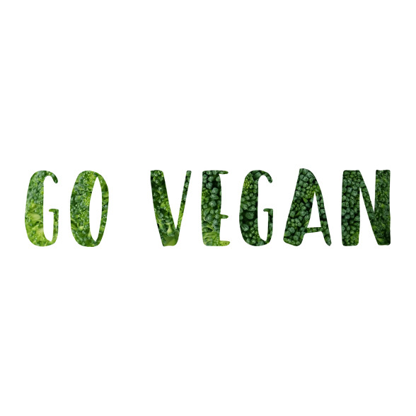 Go vegan-Férfi kapucnis pulóver