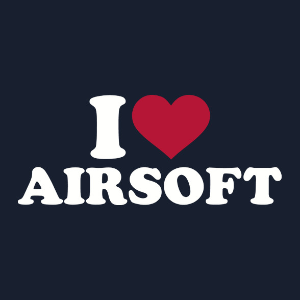 I love airsoft-Férfi kapucnis pulóver