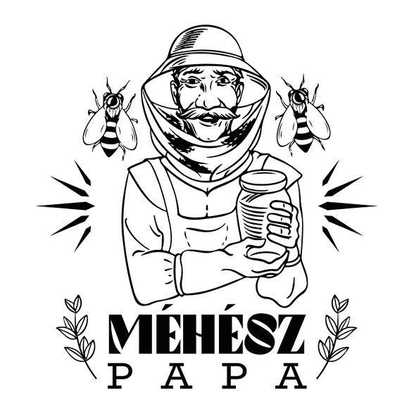 Méhész papa-Férfi kapucnis pulóver