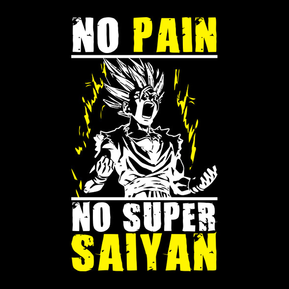 No pain, no Super Saiyan - Dragon ball-Férfi kapucnis pulóver