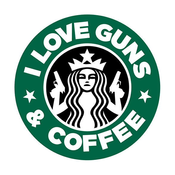 I love guns and coffee-Férfi kapucnis pulóver