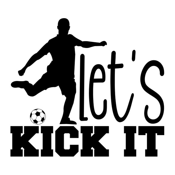 Let's kick it-Férfi kapucnis pulóver