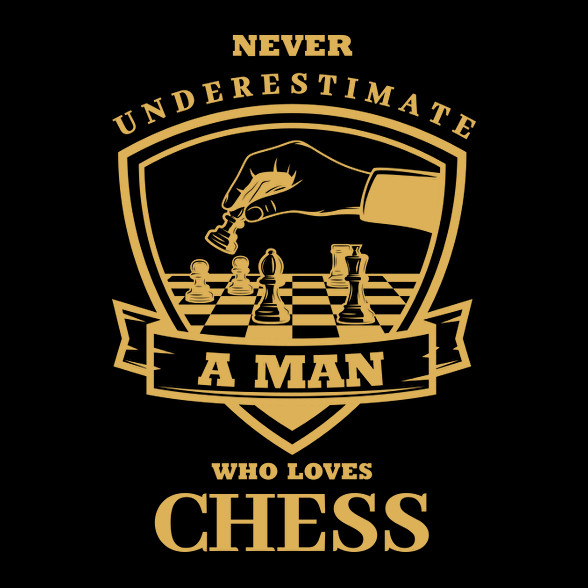 A man who loves chess-Férfi kapucnis pulóver