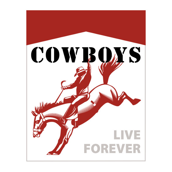 Cowboys live forever-Férfi pulóver