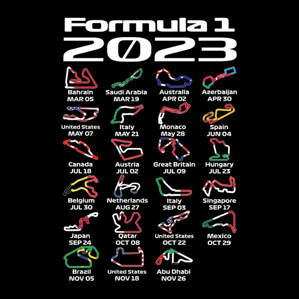 Formula 1 2023 versenynaptár (Angol)-Férfi pulóver