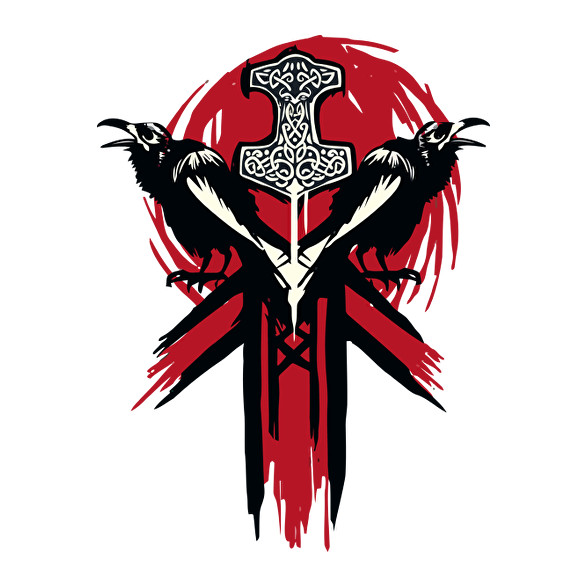 Vikings logo-Férfi pulóver