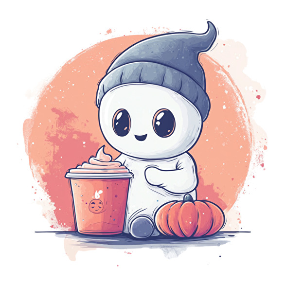 Cuki Szellem Pumpkin Spice Lattéval-Férfi pulóver