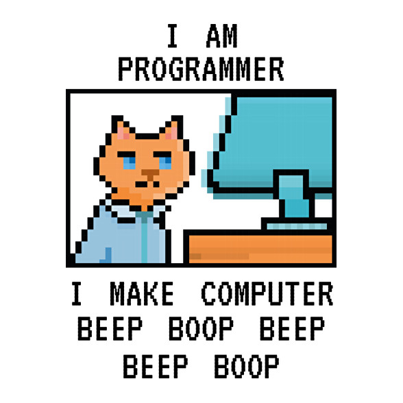 I am programmer (black)-Férfi pulóver