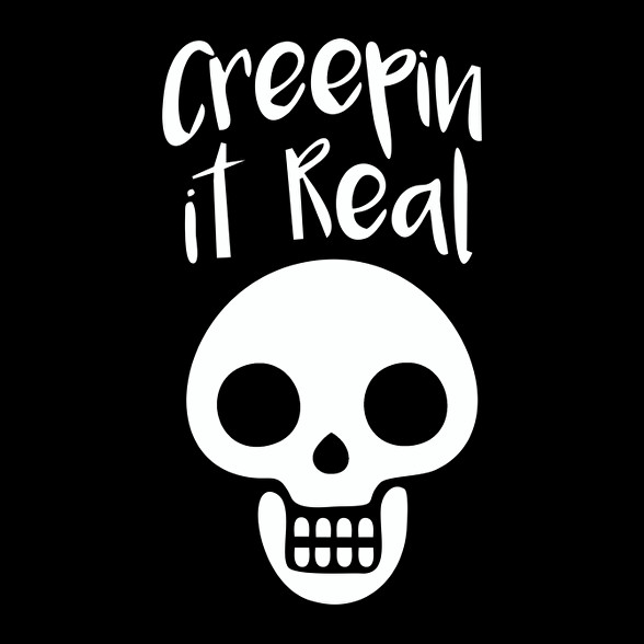 Creepin It Real Skull-Férfi pulóver