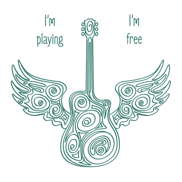 I'm playing, I'm free - Gitáros minta-Férfi pulóver