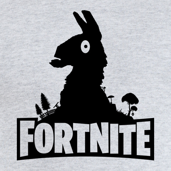 Fortnite Llama Logó - Fekete-Női kapucnis pulóver