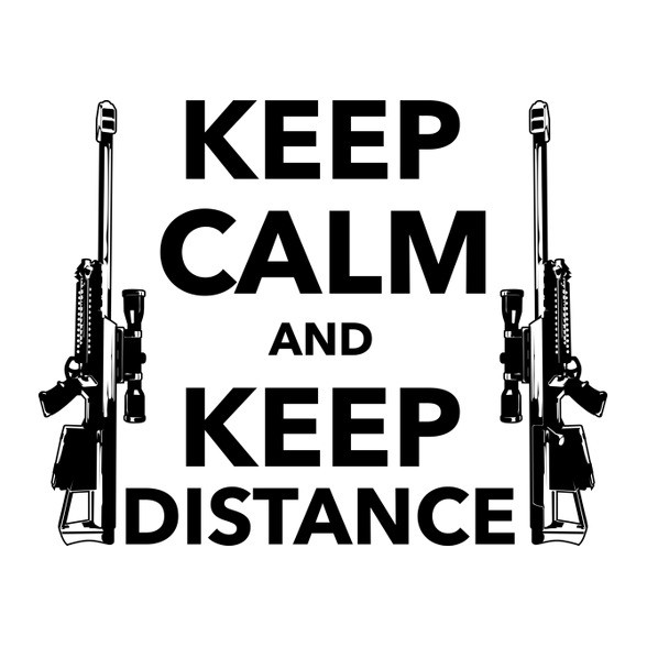 Keep calm and keep distance-Női kapucnis pulóver