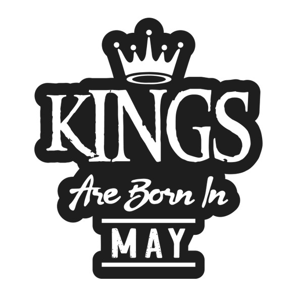 KINGS are born in May - fekete-Női kapucnis pulóver