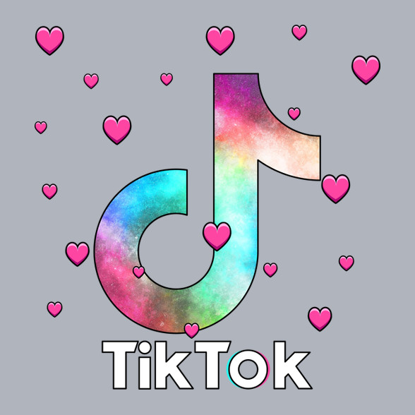 Tiktok szivecskékkel-Női kapucnis pulóver