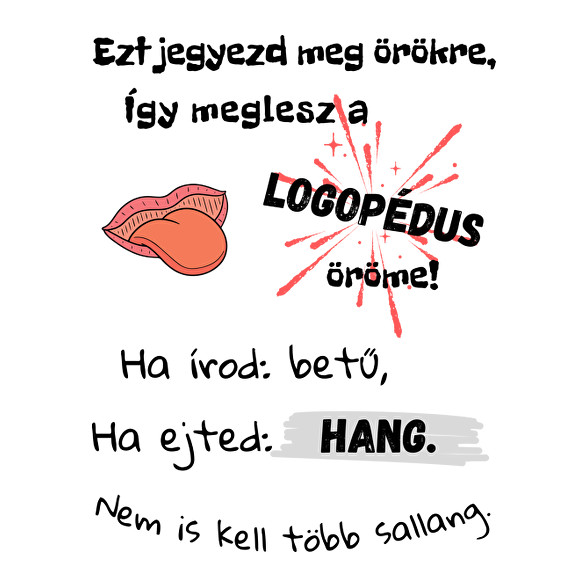 Logopédus versike-Női kapucnis pulóver