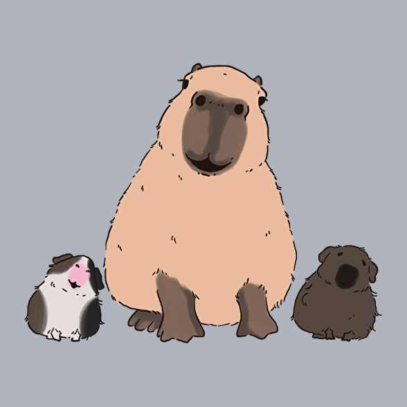 Capybara és tengerimalacok-Női kapucnis pulóver