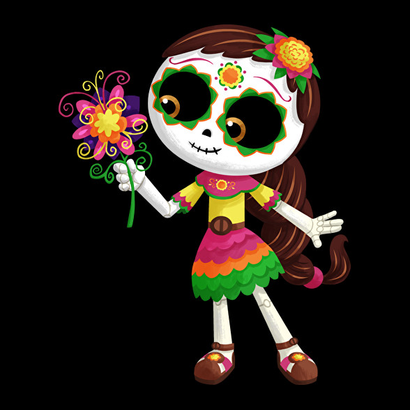 Kislány - Day of the Dead-Női kapucnis pulóver