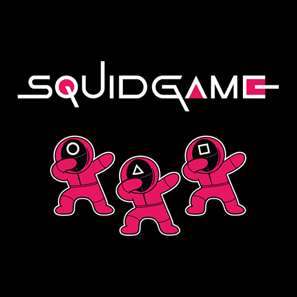 Squid game trio fehér-Gyerek kapucnis pulóver