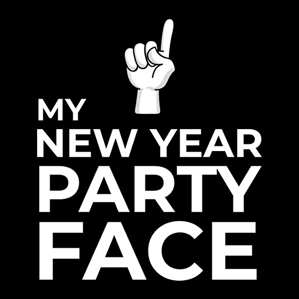 NEW YEAR PARTY FACE-Gyerek kapucnis pulóver