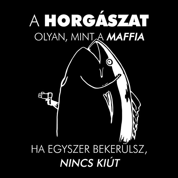 Horgász-maffia-Gyerek kapucnis pulóver