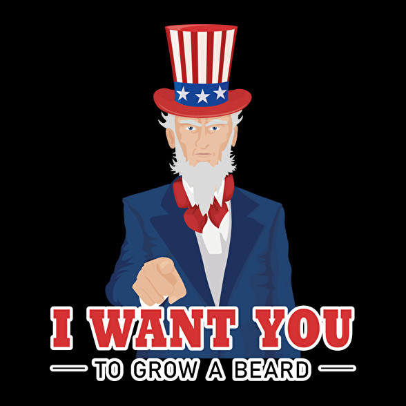 I want you to grow a beard-Gyerek kapucnis pulóver