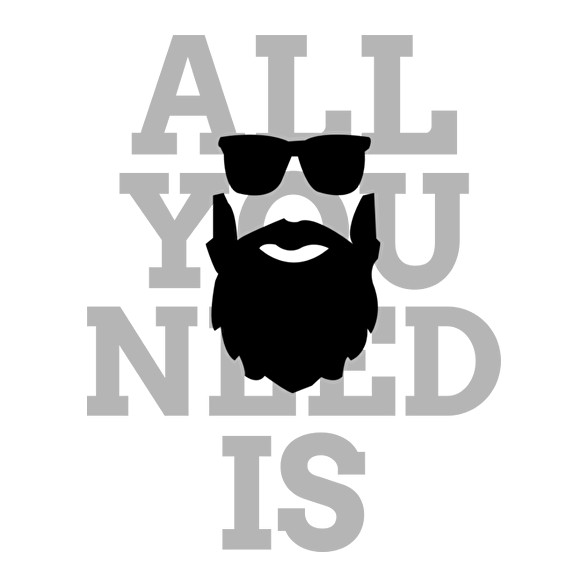 All you need is beard-Gyerek kapucnis pulóver