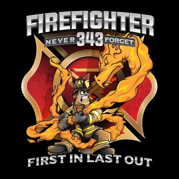 Firefighter Firedragon-Gyerek kapucnis pulóver