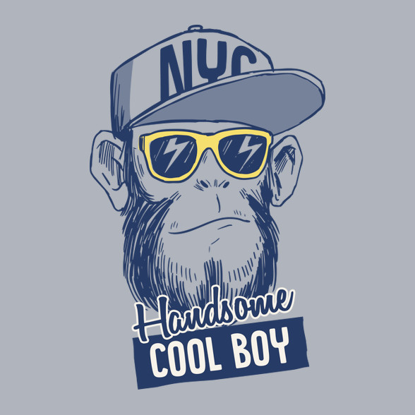 cool boy gorilla-Gyerek kapucnis pulóver