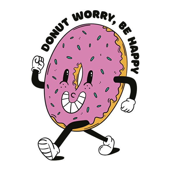 Donut worry be happy-Gyerek kapucnis pulóver