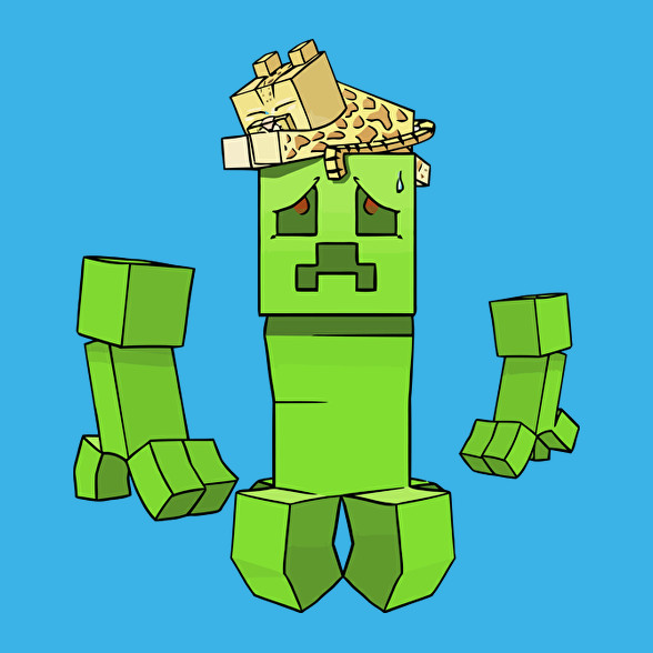 Minecraft creeper-Gyerek kapucnis pulóver