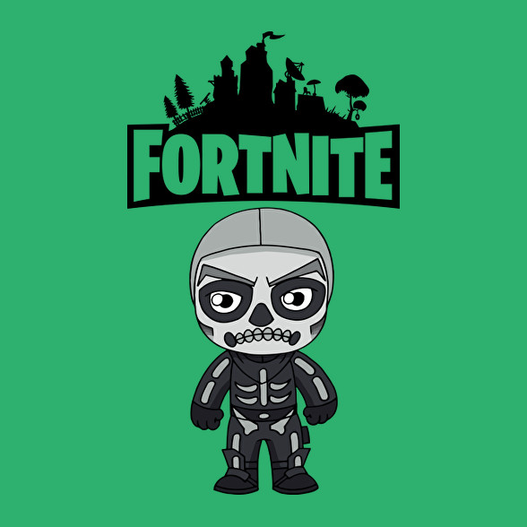 Fortnite Skull trooper-Gyerek kapucnis pulóver