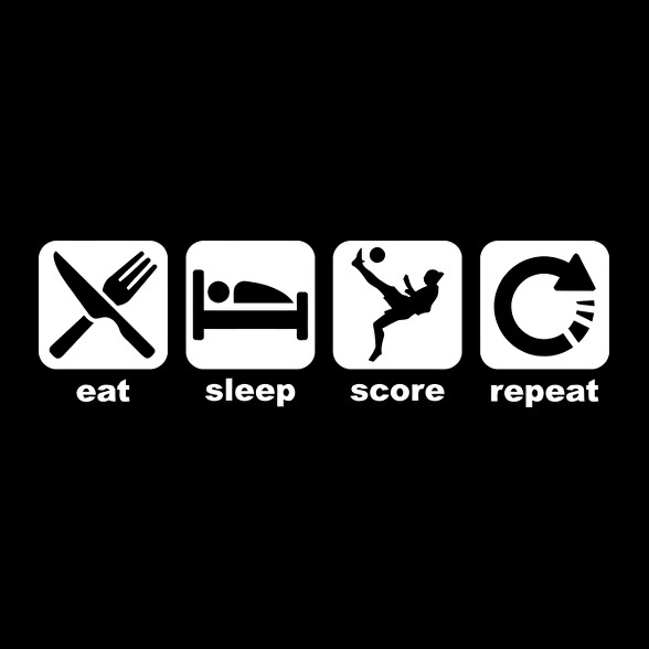 Eat Sleep Score Repeat-Gyerek kapucnis pulóver