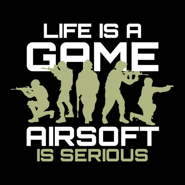 Airsoft is serious-Gyerek kapucnis pulóver