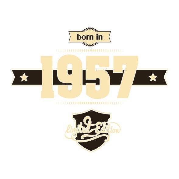 born-in-1957-cream-choco-Női V-nyakú póló