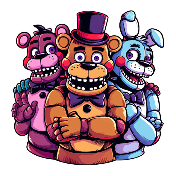 Freddy Fazbear and friends-Női V-nyakú póló