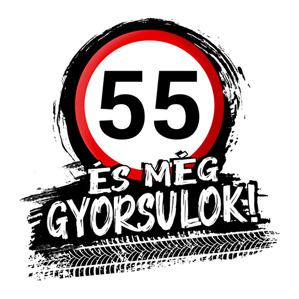 55 és még gyorsulok-Női V-nyakú póló