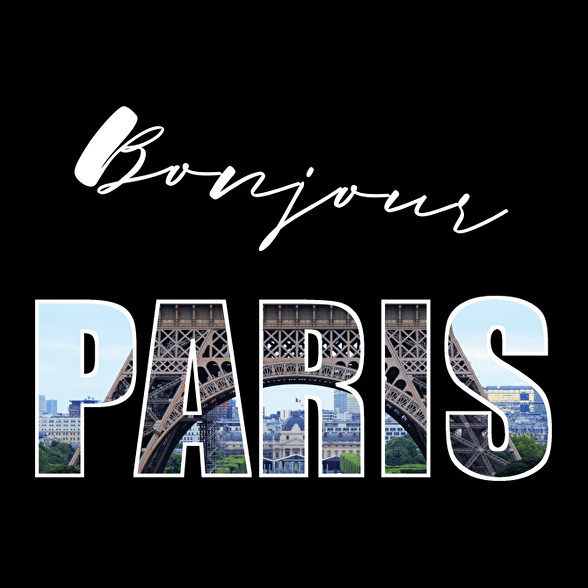 bonjour paris-Női V-nyakú póló