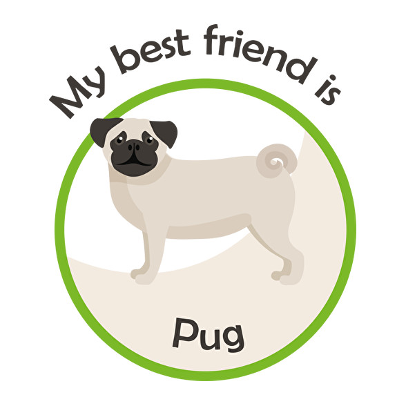 My best friend - Pug-Női V-nyakú póló