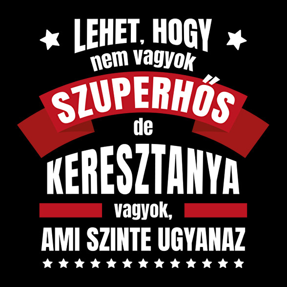 Keresztanya szuperhős-Női V-nyakú póló