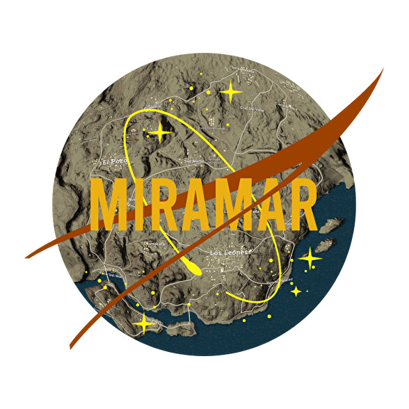 PUBG NASA: MIRAMAR-Női V-nyakú póló