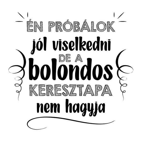 Bolondos keresztapa-Női V-nyakú póló