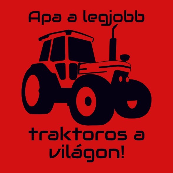 Traktoros Apa-Női V-nyakú póló