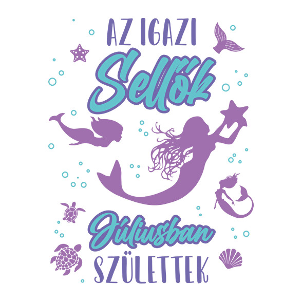 Az igazi sellő - Hónappal-Női hosszú ujjú póló